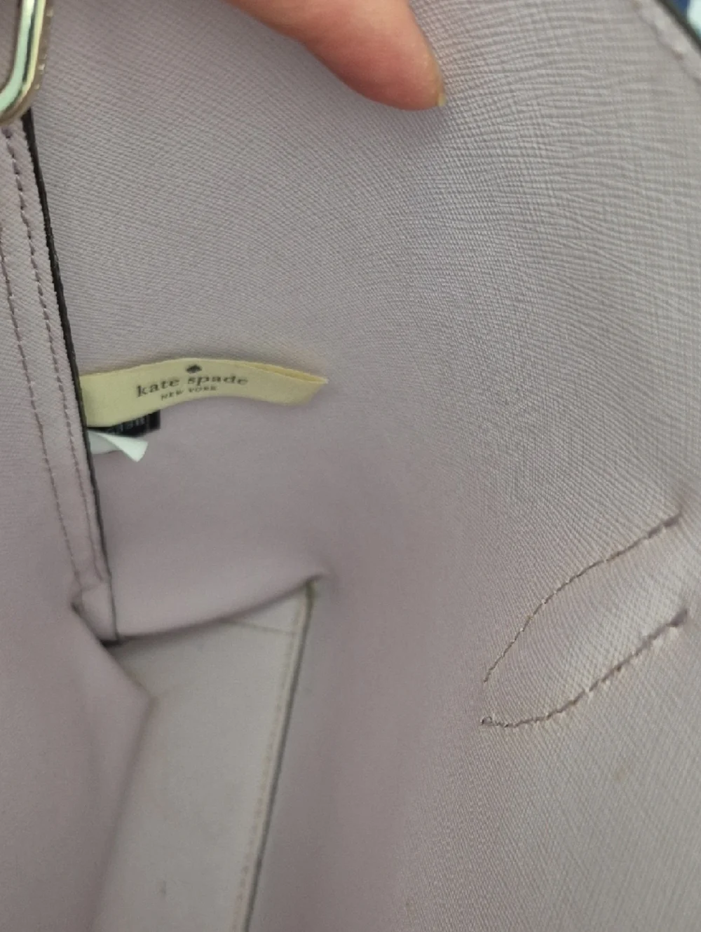 Kate Spade Medium Eva Satchel Pebbled Leather Tote Bag in Light Blush - Picture 6 of 9
